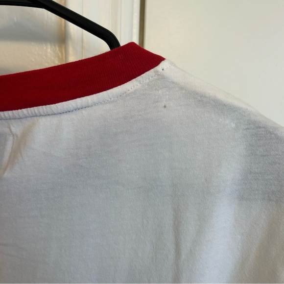 GUESS EST. 1981 Stripe T Shirt Red White Blue Men’s Size Large Logo Tee - Picture 7 of 7